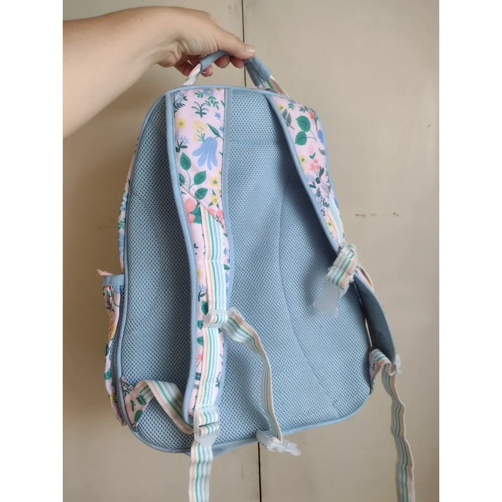 Pottery Barn Mackenzie Rifle Paper Co. Bramble Fields Backpack Pink Blue Floral